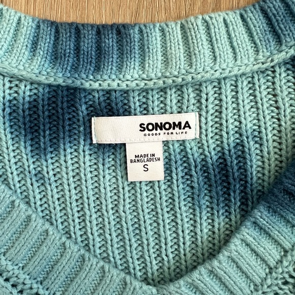 SONOMA Tie Dye Cable Knit Sweater EUC - Picture 6 of 7